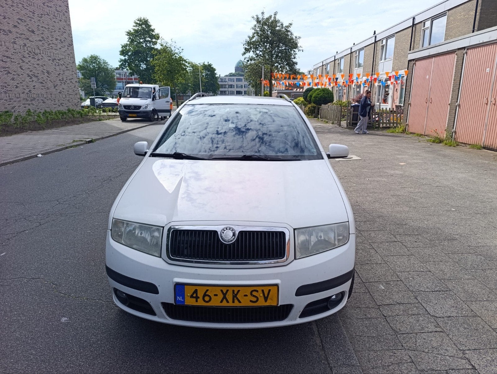 Skoda Fabia 1.4 Combi 74KW 2007 Wit, Auto's, Skoda, Voorwielaandrijving, 4 cilinders, 100 pk, Origineel Nederlands