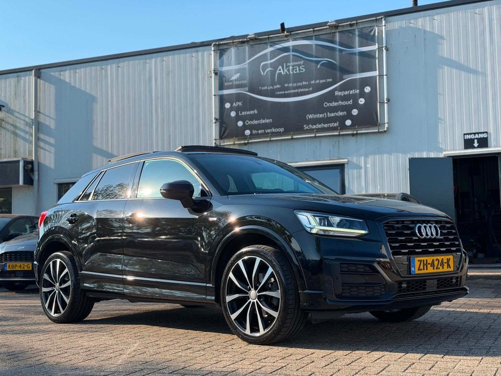 Audi Q2 1.0 TFSI 116PK 2019 Sport S line Edition Zwart, Auto's, 15 km/l, Leder en Stof, Zwart, Origineel Nederlands