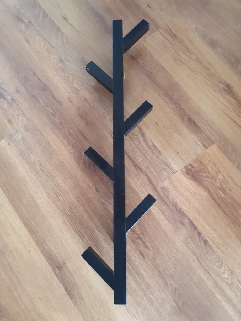 Kapstok, zwart Ikea, TJUSIG, Wandkapstok, Ophalen of Verzenden, Zo goed als nieuw, Minder dan 100 cm