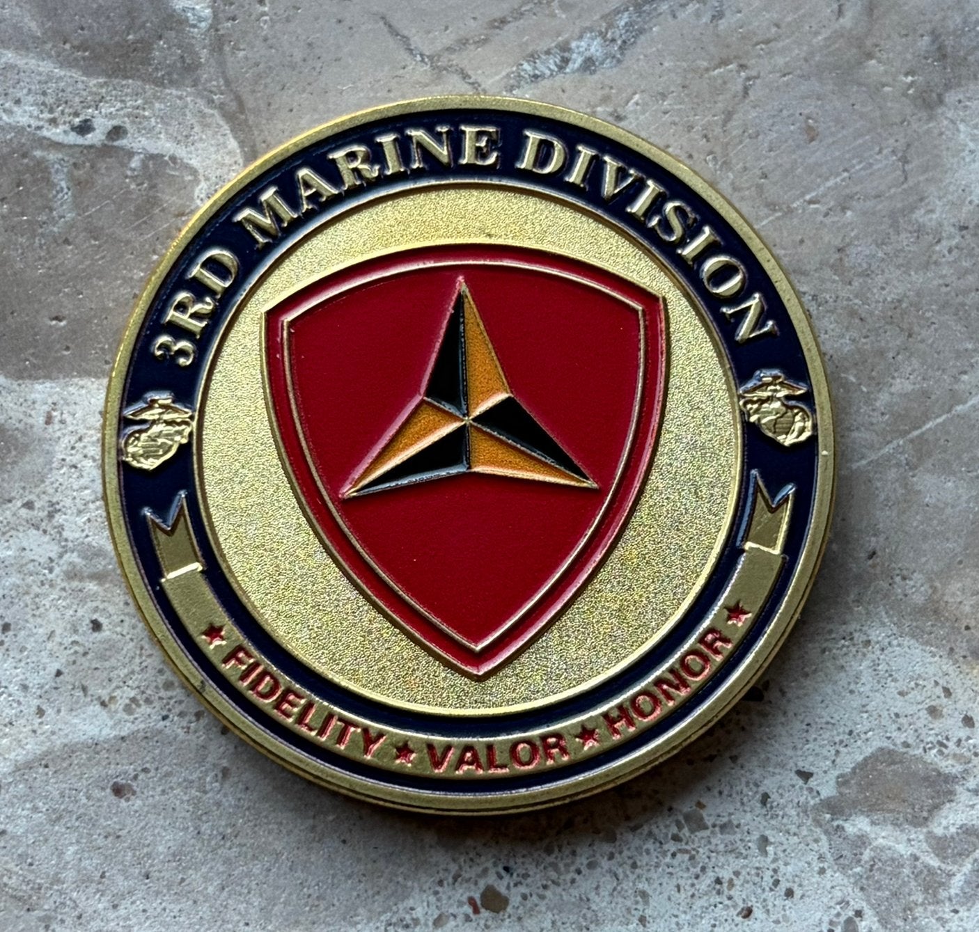 US Marine Corps 3rd marine division coin, Verzamelen, Militaria | Algemeen, Verzenden, Marine, Amerika, Embleem of Badge