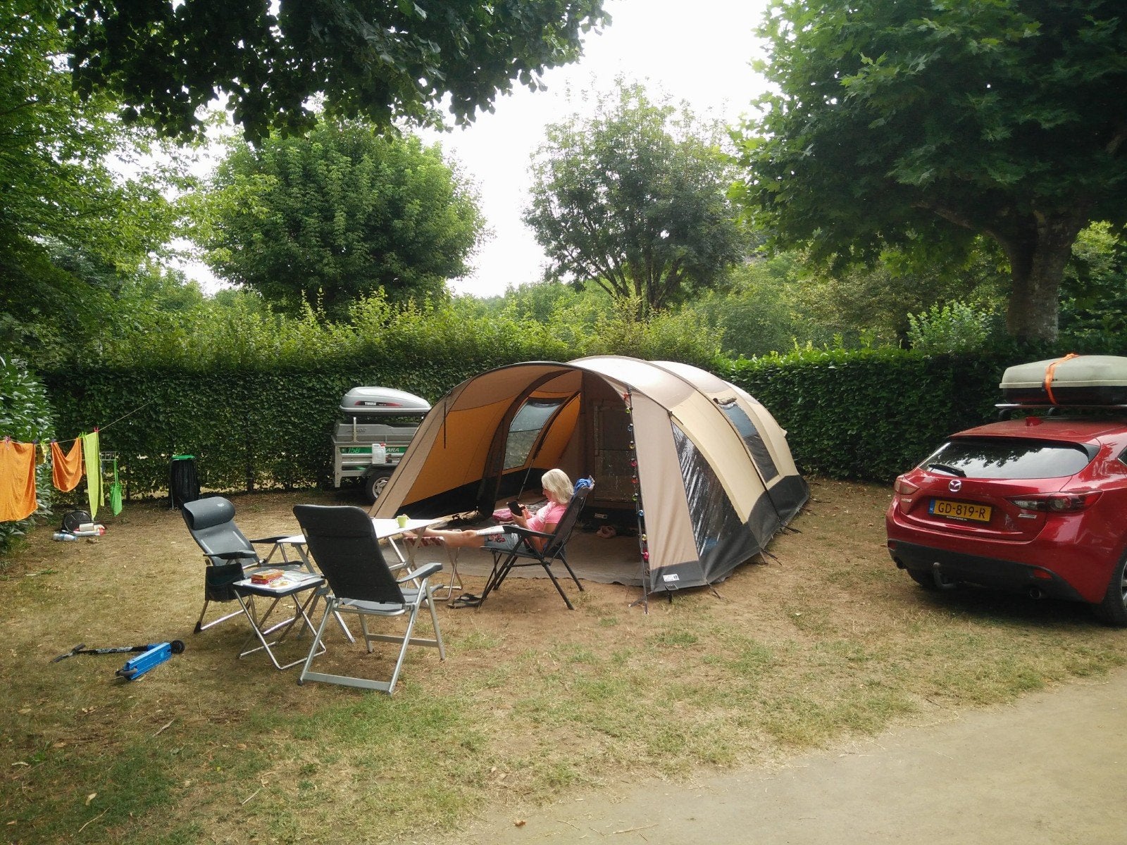 Ruime Baco 4000 tunneltent voor 4-5 personen, Ophalen, Gebruikt, Tot en met 5