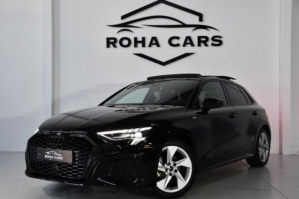 Audi A3 SPORTBACK 35 TFSI 3x S-line edition, Pano, B&O, Cam, Auto's, Audi, 4 cilinders, 150 pk, Leder en Stof, Zwart