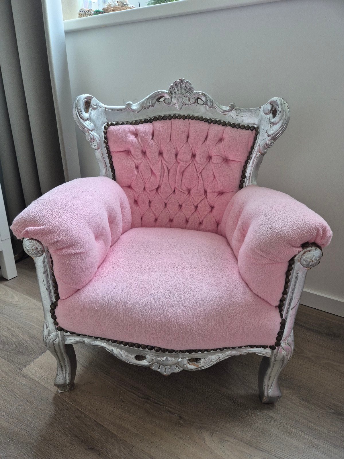 Roze kinderstoel, Ophalen of Verzenden, Gebruikt, Minder dan 50 cm