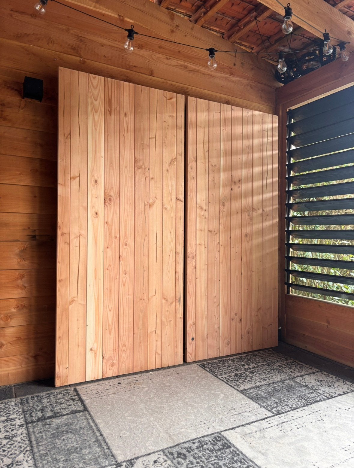 Tuinpoort/schuurdeur/douglas/opgeklampte deur OP MAAT, Ophalen of Verzenden, Nieuw, Hout, Draaipoort