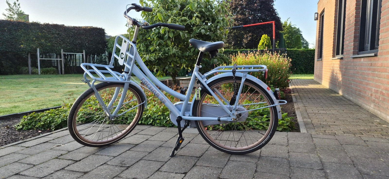 Cortina U4 Transportfiets - Lichtblauw, Fietsen en Brommers, Fietsen | Dames | Damesfietsen, Overige merken, Terugtraprem, Gebruikt