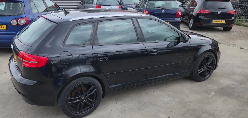 Audi A3 Sportback 2.0 TDI S-line (nieuwe DPF + distributie), Zwart, Zwart, Leder, Particulier
