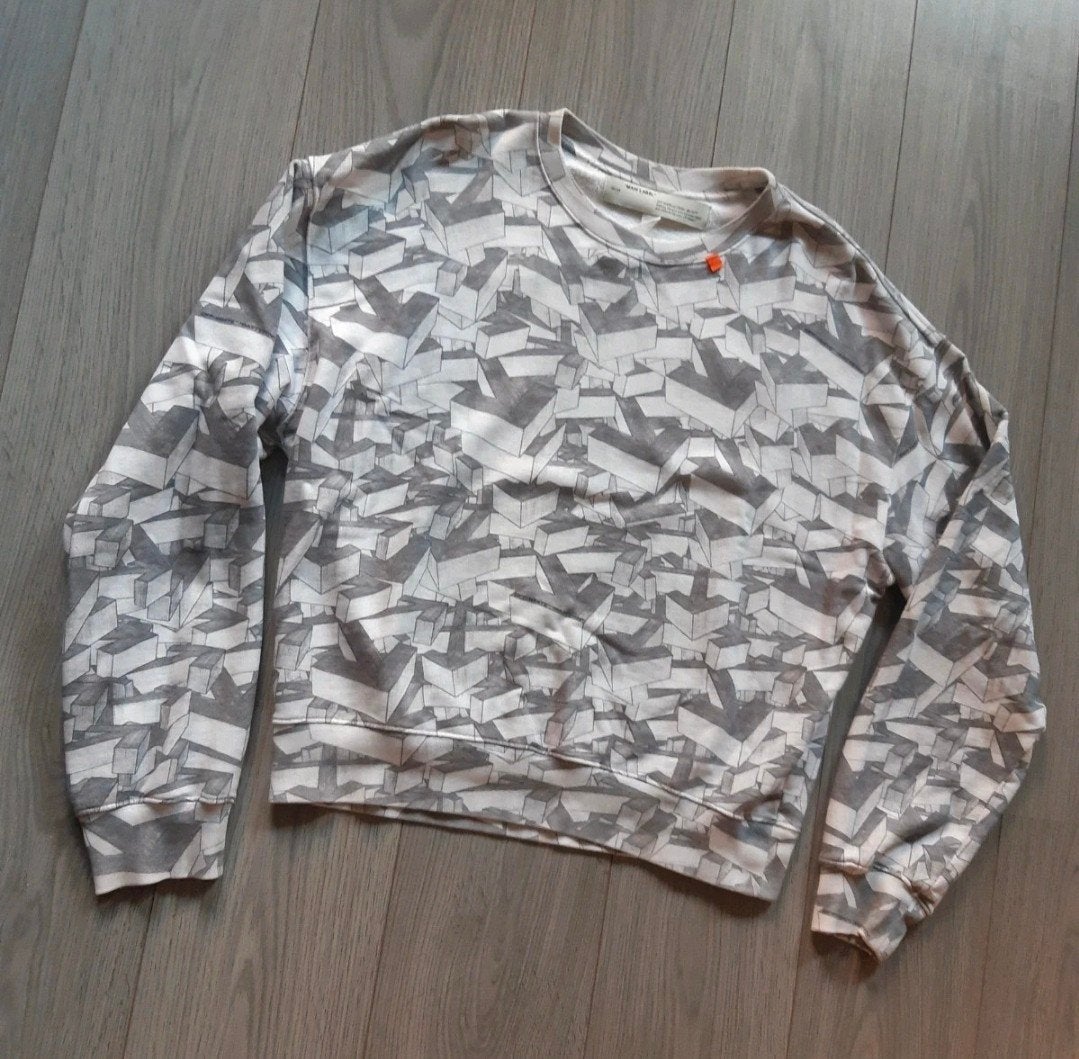 Off-White "Pattern" Sweatshirt - Maat M, Ophalen of Verzenden, Zo goed als nieuw, Wit