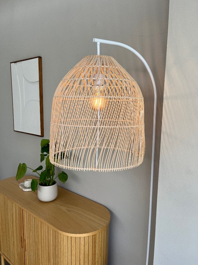 Vloerlamp, Huis en Inrichting, Lampen | Vloerlampen, Ophalen, Overige materialen, Scandinavisch, Ibiza, Japandi, Boho, Zo goed als nieuw