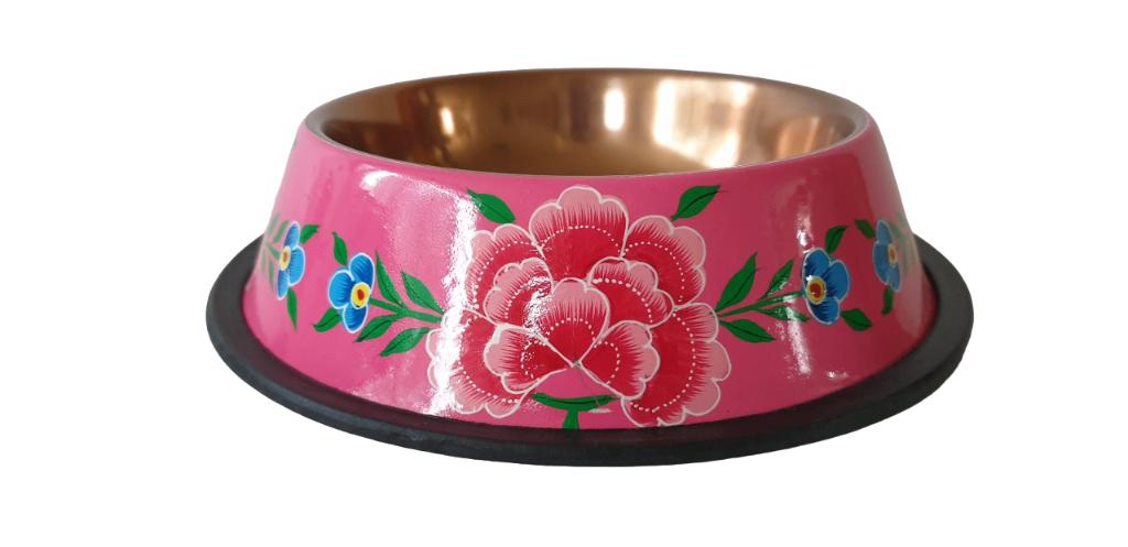 DWAM Pink Parrot Bowl Eetbak / Drinkbak 23x5 cm AANBIEDING!, Dieren en Toebehoren, Ophalen of Verzenden, Nieuw