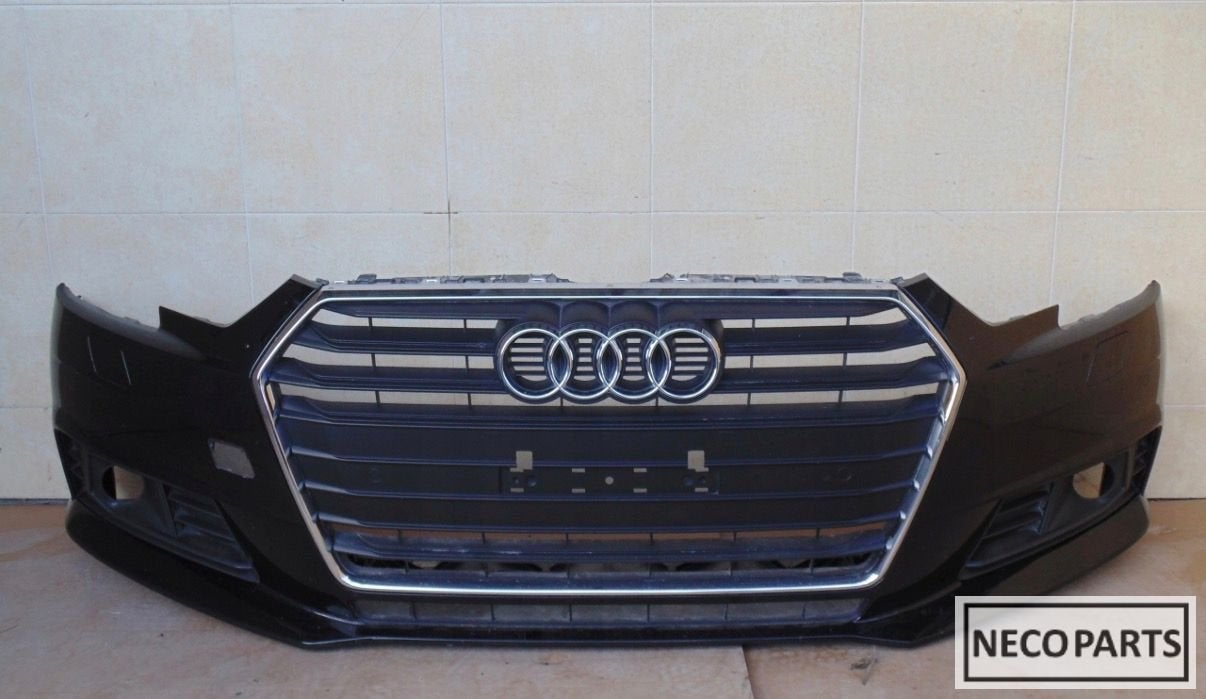 AUDI A4 B9 8W VOORBUMPER ORIGINEEL  COMPLEET ALLES LEVERBAAR, Gebruikt, -, Achter, -