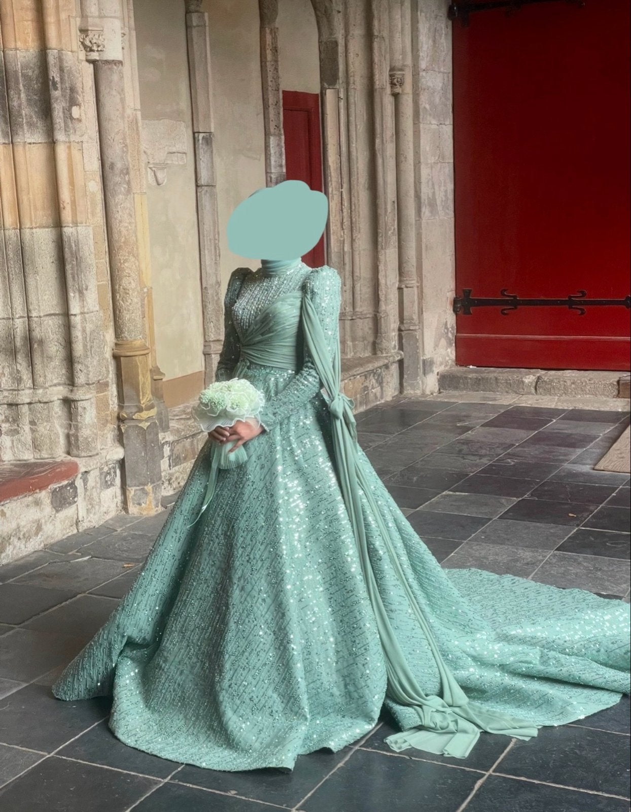 Prachtige Henna Jurk tesetur kinna elbisesi, Ophalen, Zo goed als nieuw, Groen, Bruidsmeisjeskleding