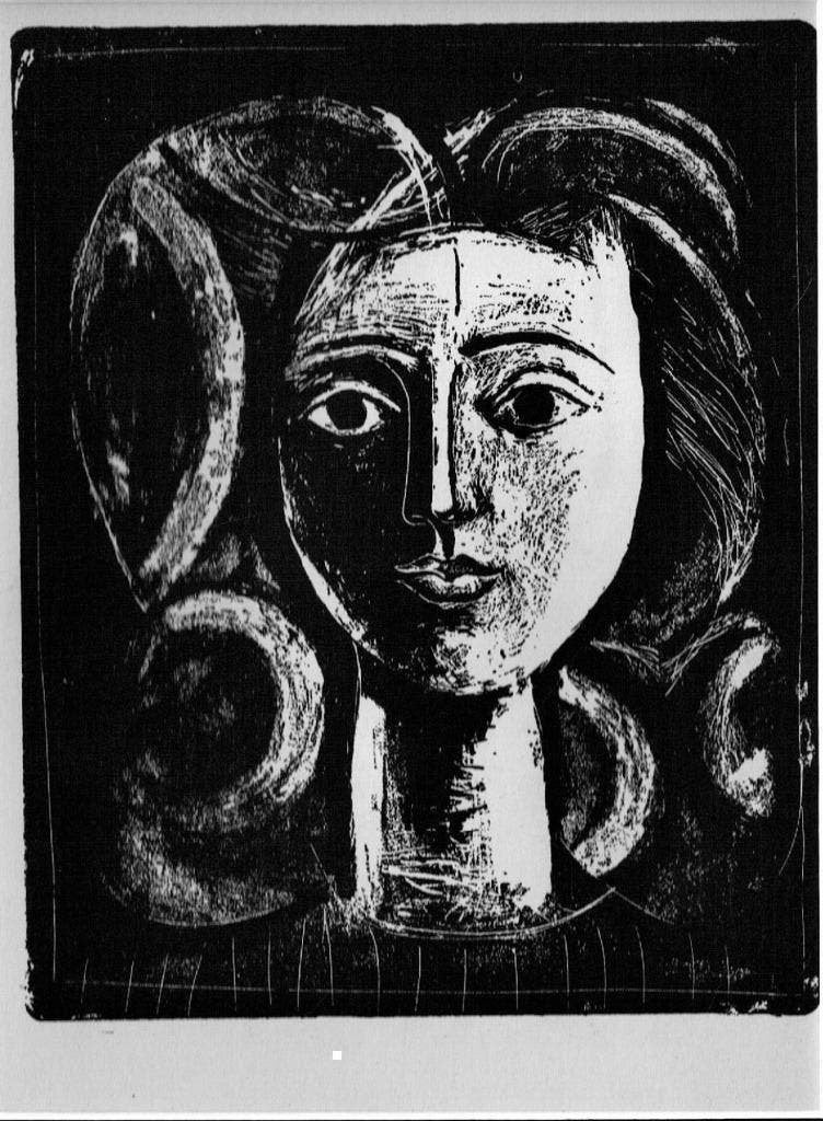 Pablo Picasso 1947 Dubbelzijdige Litho Portraits, Ophalen of Verzenden
