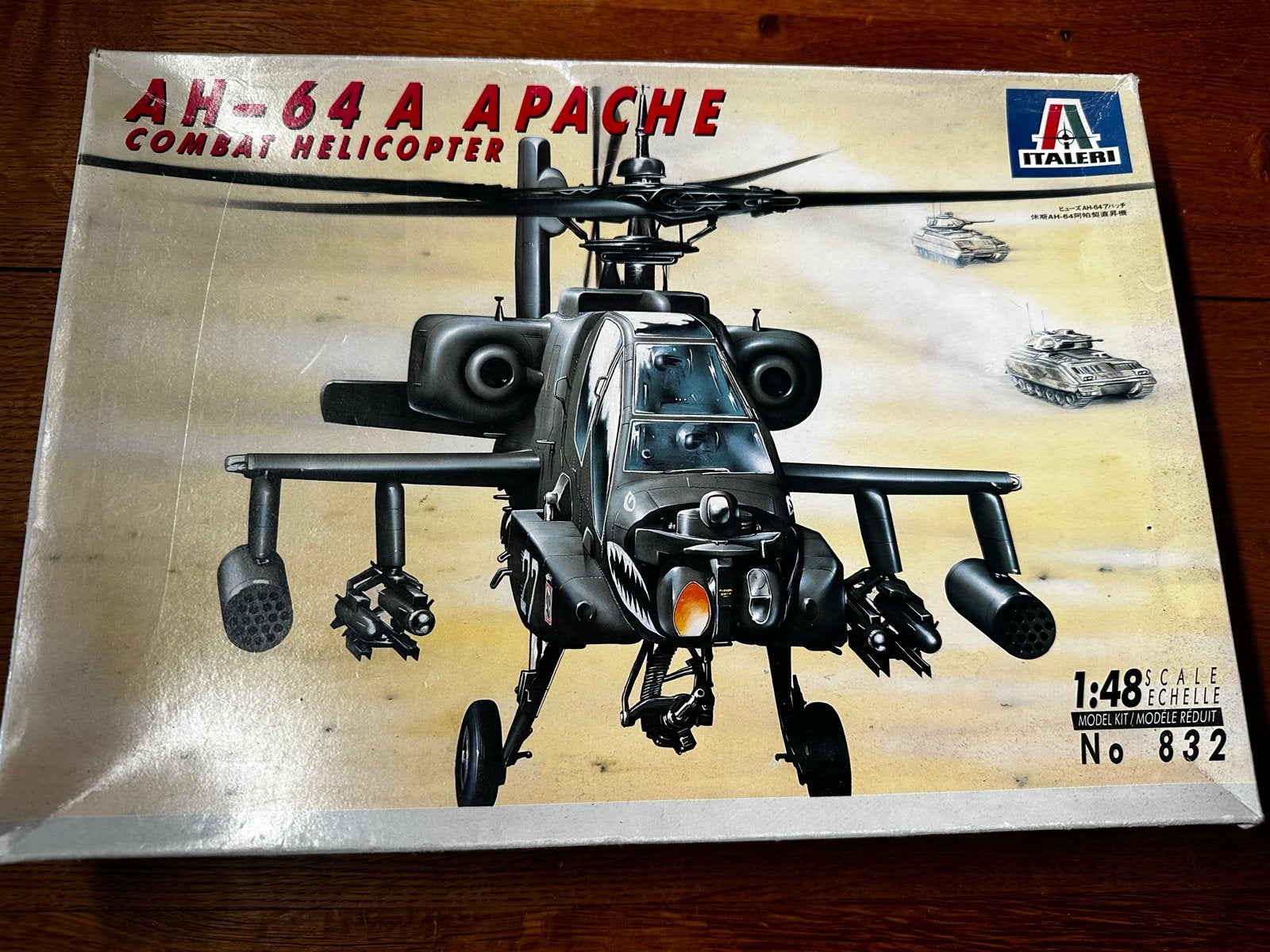 Italeri AH-64 A Apache Combat Helicopter schaalmodel, Italeri, Helikopter, Nieuw, Ophalen of Verzenden