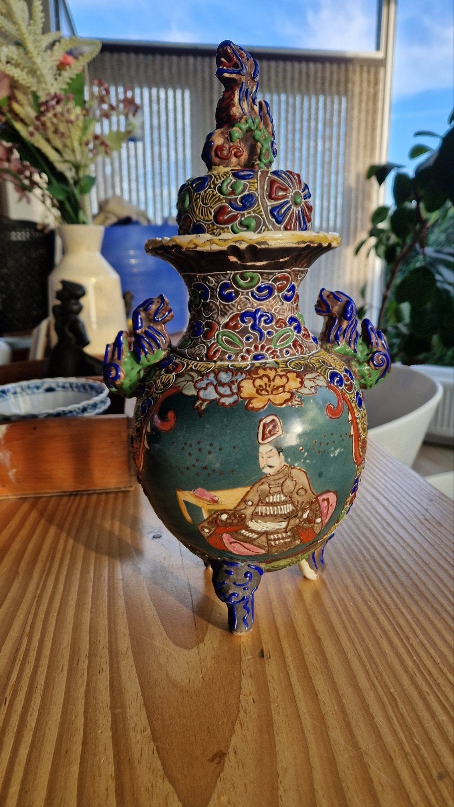 Antieke Satsuma dekselvaas, Ophalen of Verzenden