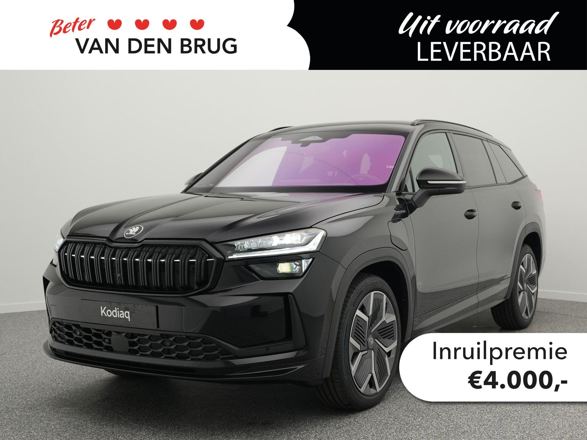 Skoda Kodiaq Sportline Business 1.5 PHEV | Trekhaak | Adapti, Auto's, Skoda, 1498 cc, 4 cilinders, Zwart, Bedrijf