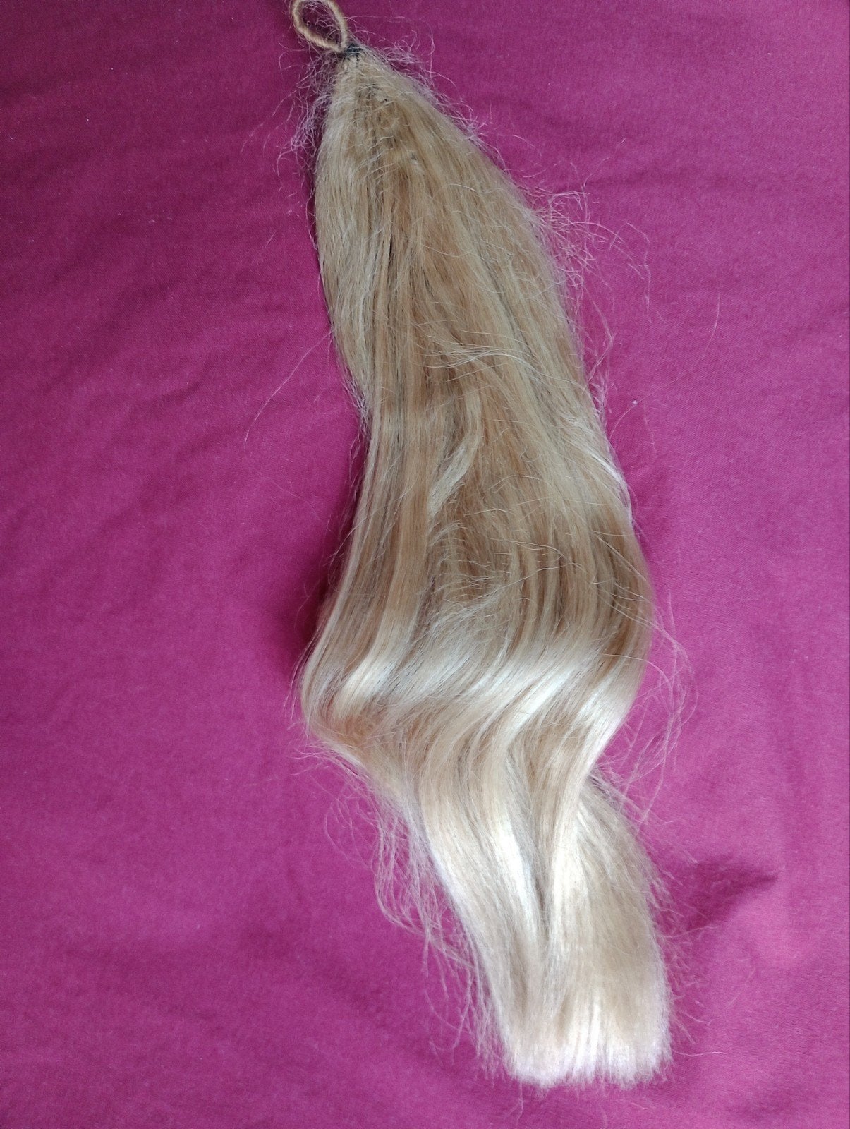 Goudblond haarstukje -Haarverlenging, Ophalen of Verzenden, Gebruikt, Pruik of Haarverlenging