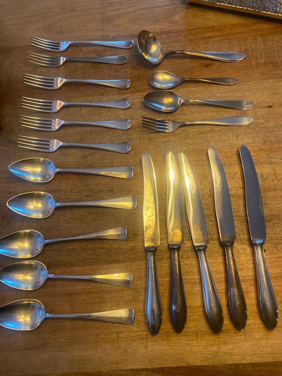 Zilver  bestekset met juslepel en klein bestek, Antiek en Kunst, Antiek | Bestek, Ophalen