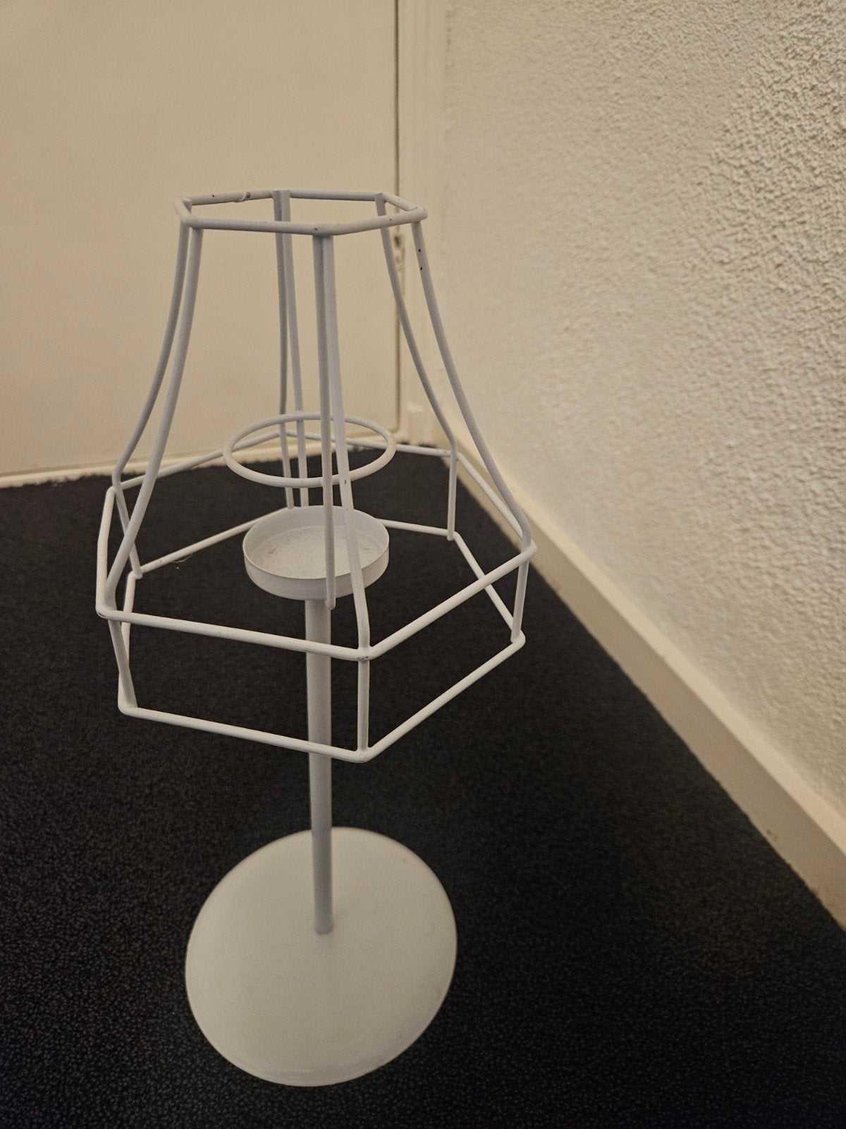 Nieuwe witte metalen kaarsenstandaard, Ophalen, Wit, Nieuw, Metaal