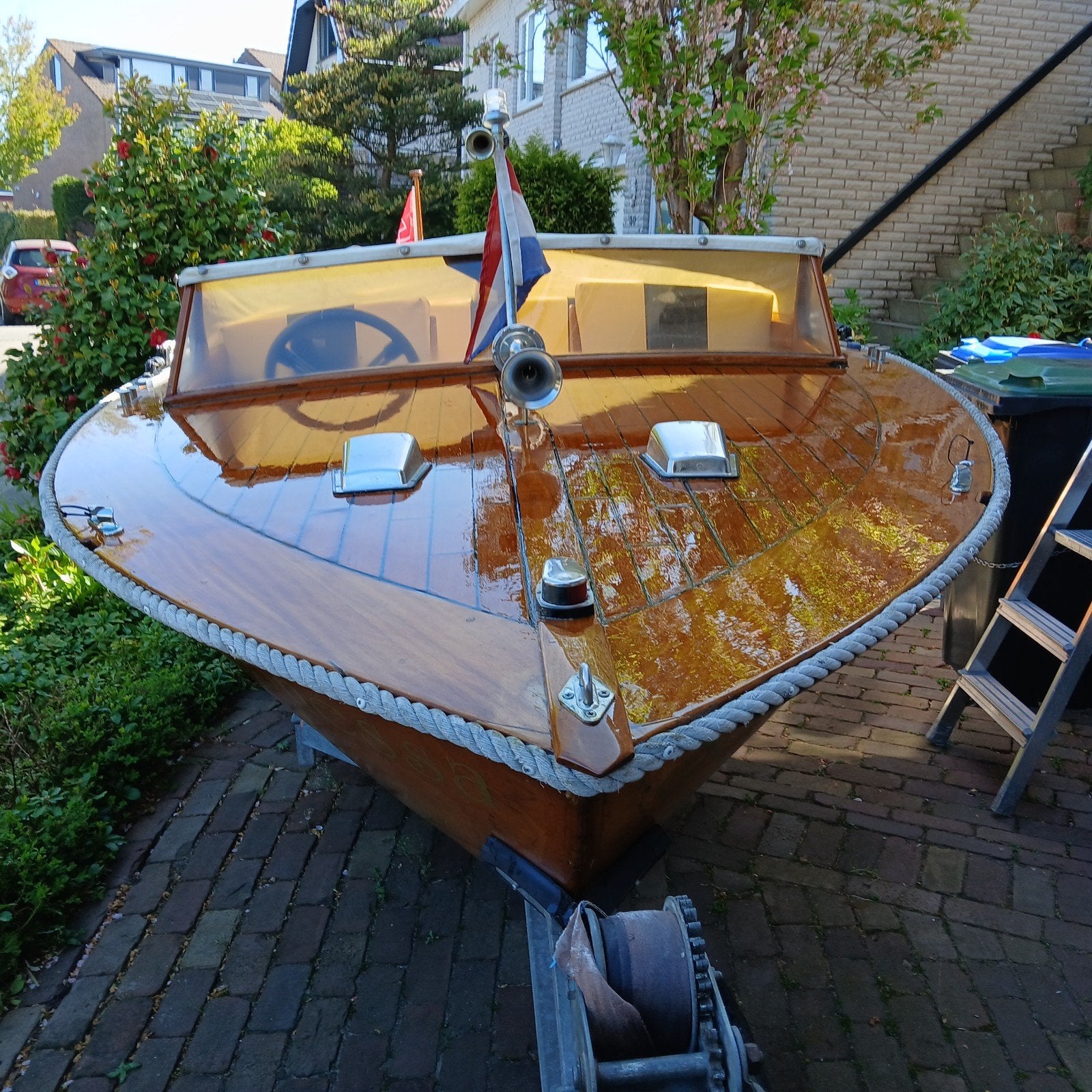 Klassieke houten boot met buitenboordmotor, Overige merken, Gebruikt, Ophalen of Verzenden, Minder dan 70 pk