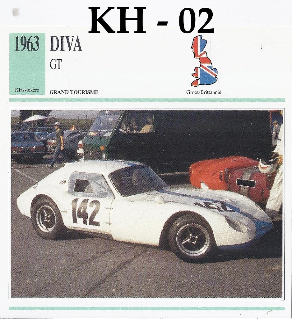 Kh2 autokaart diva gt ( 1963 ), Ophalen of Verzenden, Zo goed als nieuw, Auto's