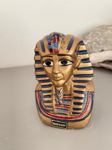 Vintage buste Egypte. Dodenmasker Farao Toetanchamon., Ophalen