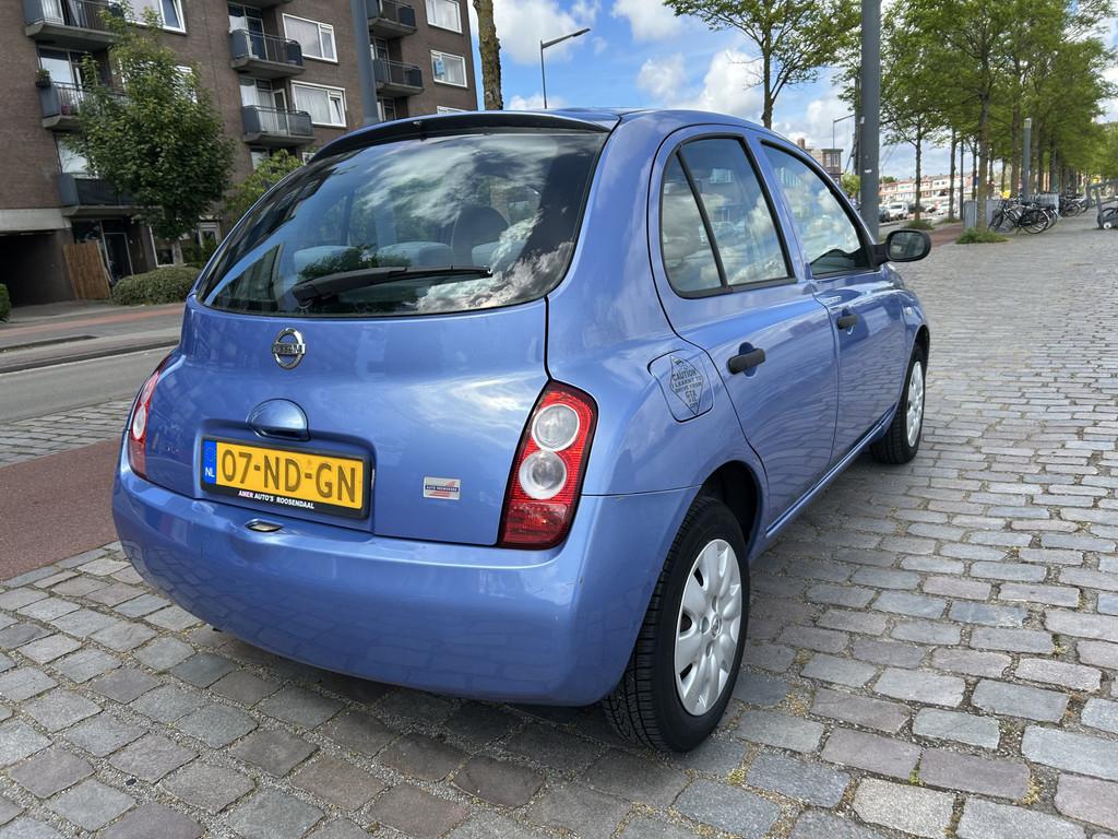 Nissan Micra 1.2 Visia Airco | Elekt. ramen | NAP |5 deurs!, Auto's, Voorwielaandrijving, Stof, 4 cilinders, Blauw