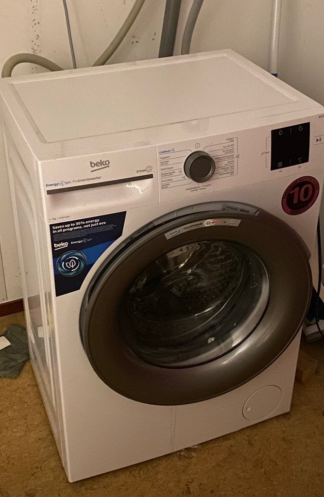 Wasmachine, Witgoed en Apparatuur, Ophalen, Minder dan 85 cm, Energieklasse A of zuiniger, Zo goed als nieuw