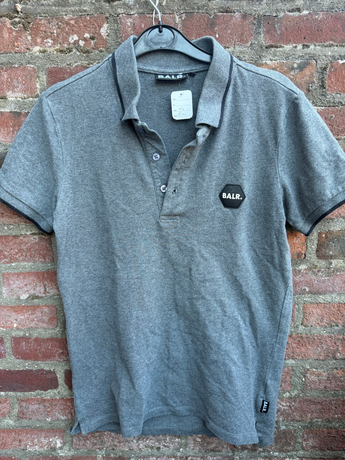 BALR. Polo Shirt Grijs - Maat XS, Ophalen of Verzenden, Zo goed als nieuw, Maat 46 (S) of kleiner, Grijs