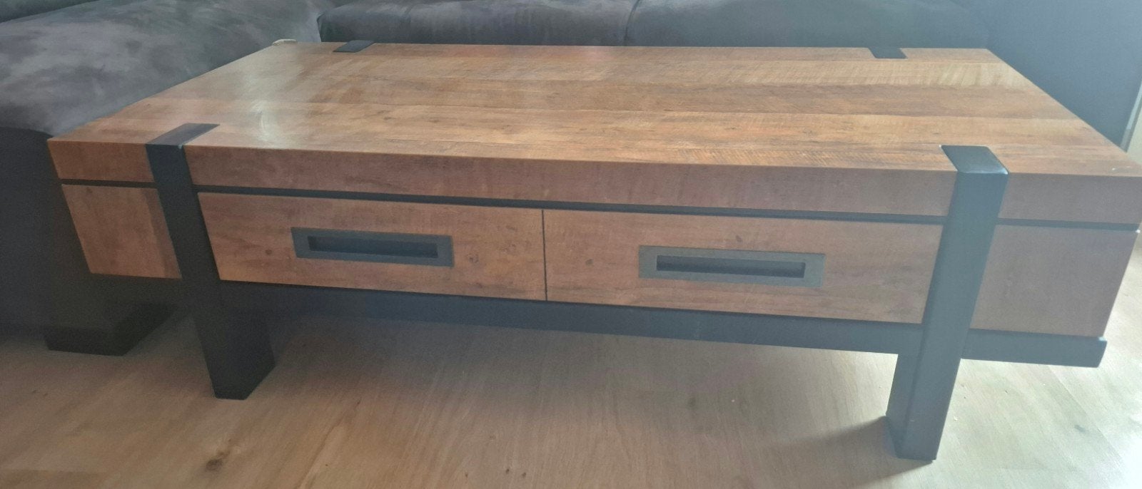 Borneo Salontafel en Boekenkast Old Teak, Ophalen, Rechthoekig, 50 tot 100 cm