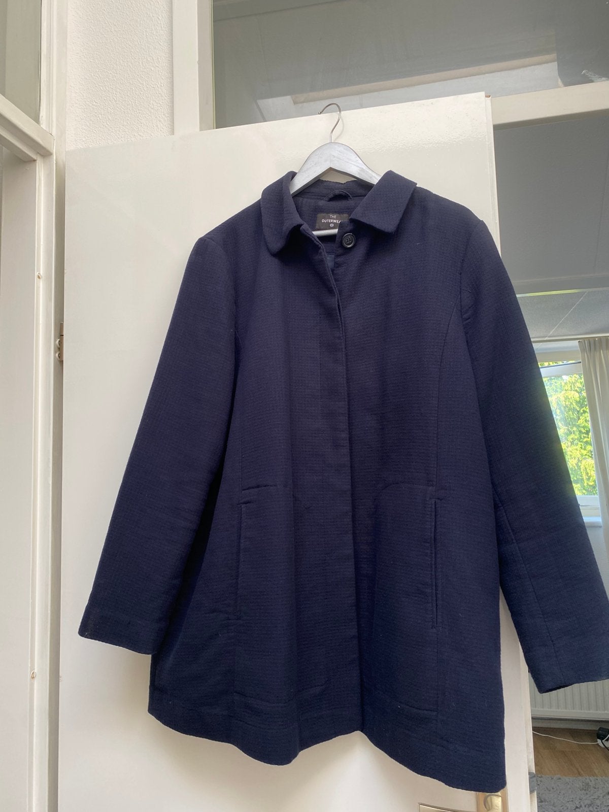 Fijne soepele jas maat 46, Kleding | Dames, Ophalen of Verzenden, Zo goed als nieuw, Maat 46/48 (XL) of groter, Blauw