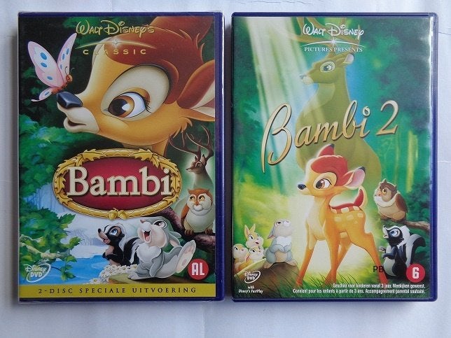 Walt Disney Classic Bambi (Deel 1 en 2 Dvdset), Tekenfilm, Nederlands, Ophalen of Verzenden, Zo goed als nieuw