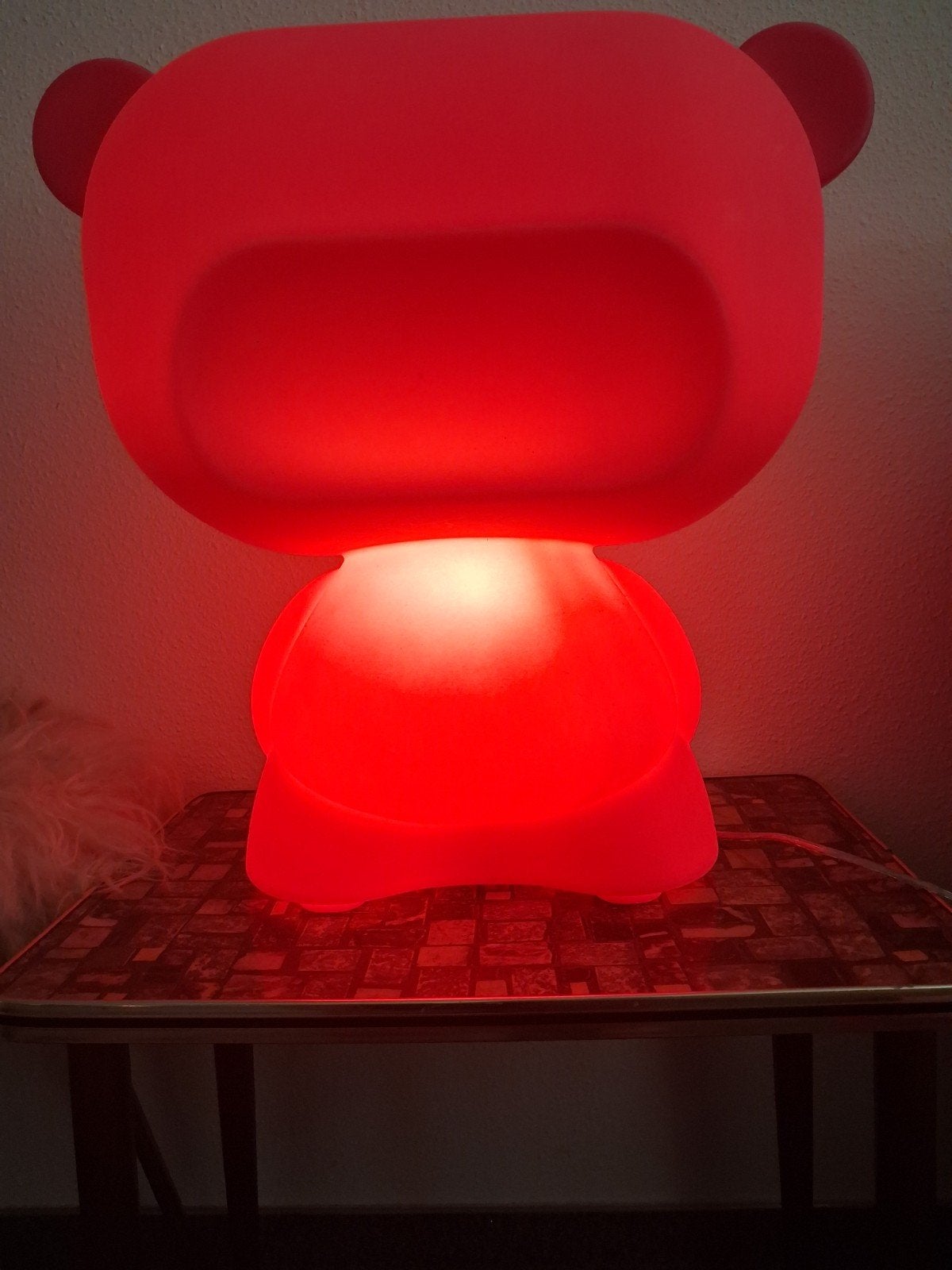 Grote 'Slide ' beer lamp space age. retro-look, Figuurlamp, Kunststof, Gebruikt, Ophalen of Verzenden