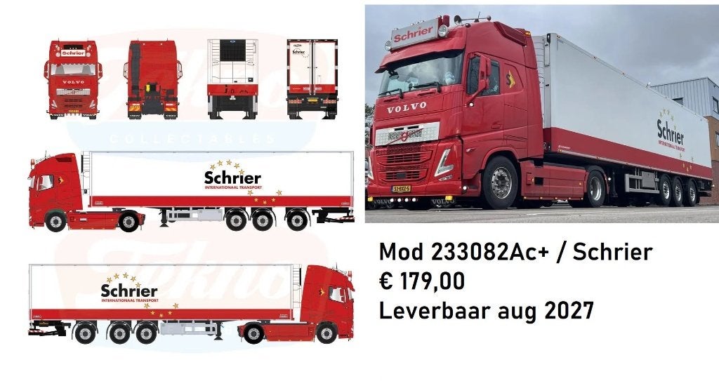nu te bestellen tekno volvo fh schrier, Ophalen of Verzenden, Nieuw, Bus of Vrachtwagen, Tekno
