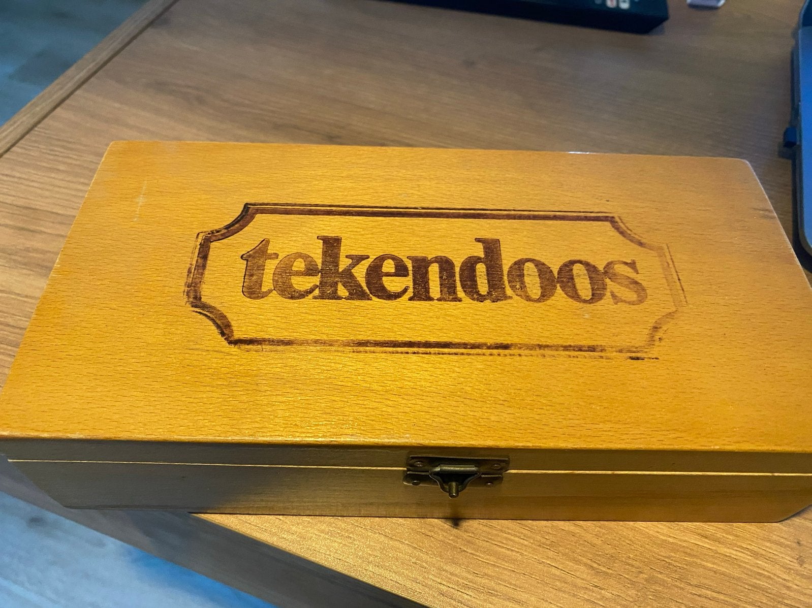 Houten Tekendoos met Inhoud, Ophalen of Verzenden, Gebruikt, Overige typen