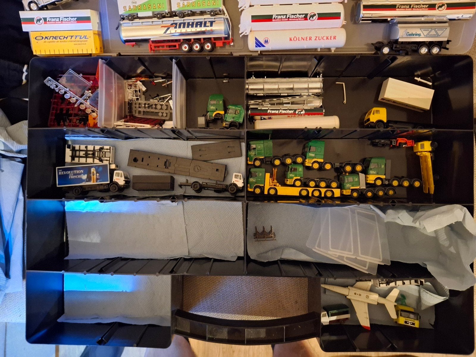 Herpa en eigenbouw vrachtwagens - modelbouw collectie, Ophalen, Gebruikt, Bus of Vrachtwagen, Overige merken