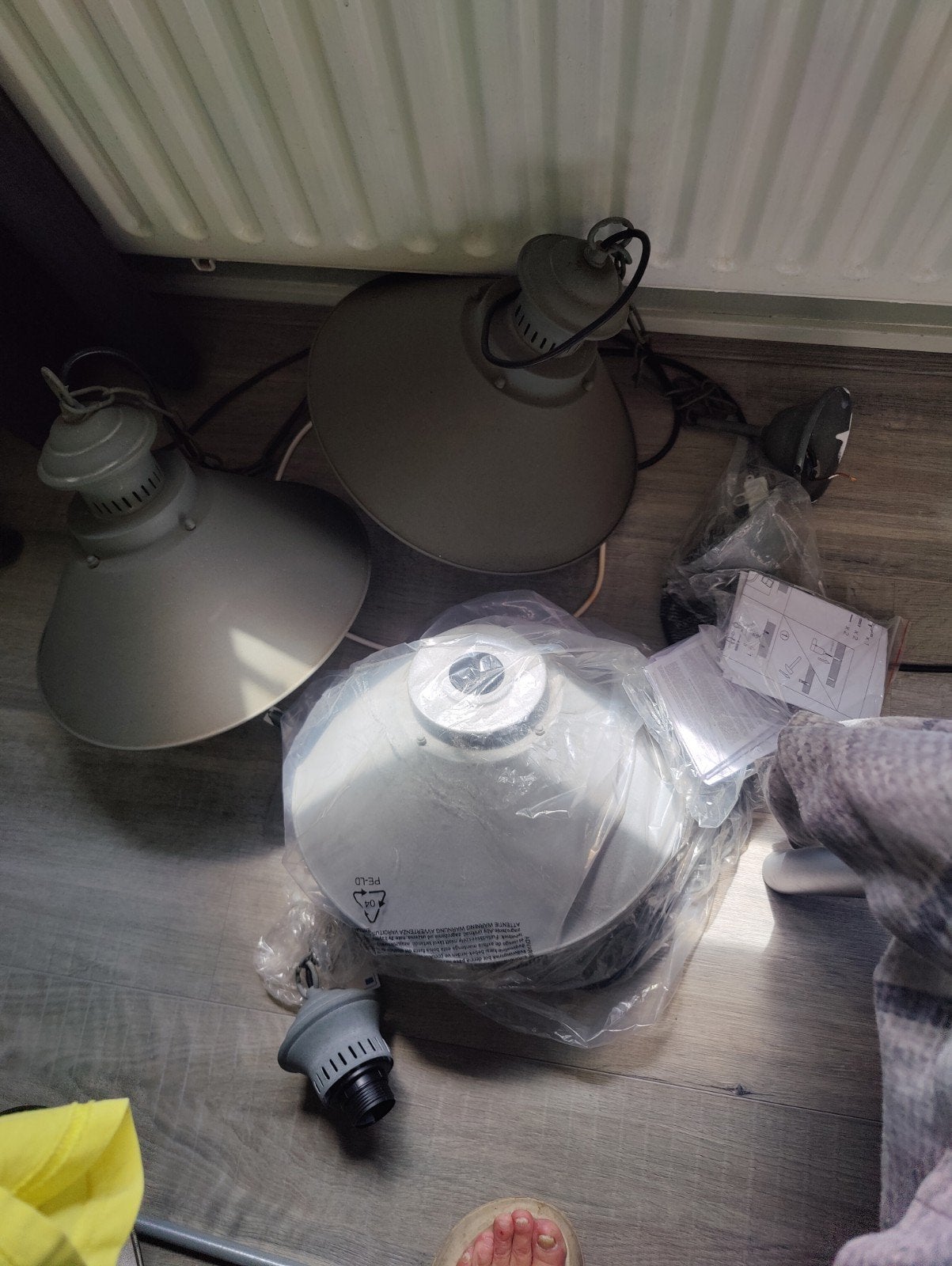 3 hanglampen, waarvan 1 nieuw in verpakking, Ophalen, Nieuw, Minder dan 50 cm