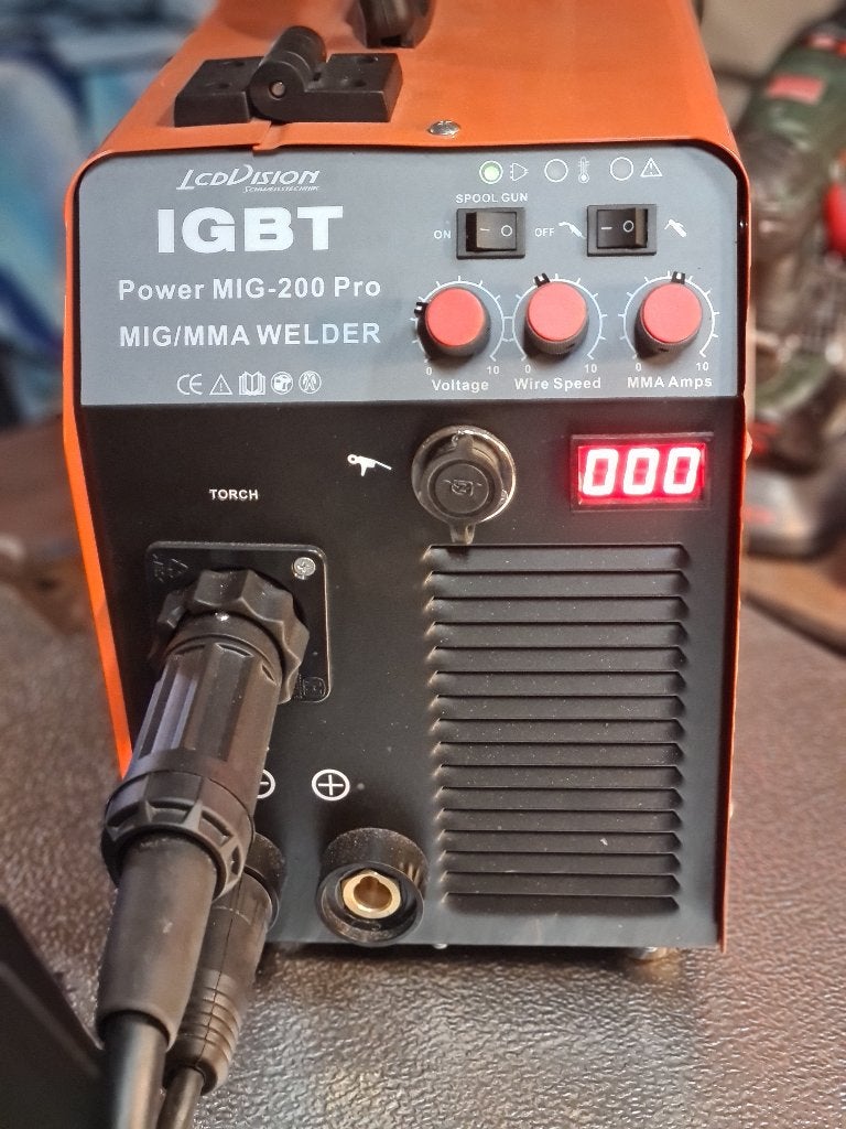 LCD Vision Power MIG 200 A lasapraat, Ophalen, Gebruikt, 150 tot 250 ampère, Inverter