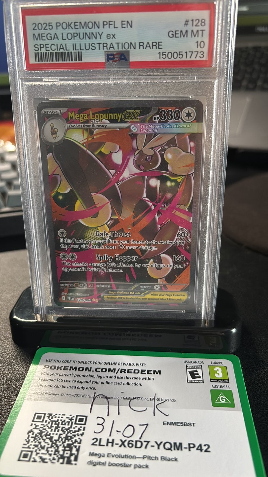 Mega Lopunny PSA 10, Hobby en Vrije tijd, Verzamelkaartspellen | Pokémon, Ophalen of Verzenden, Zo goed als nieuw