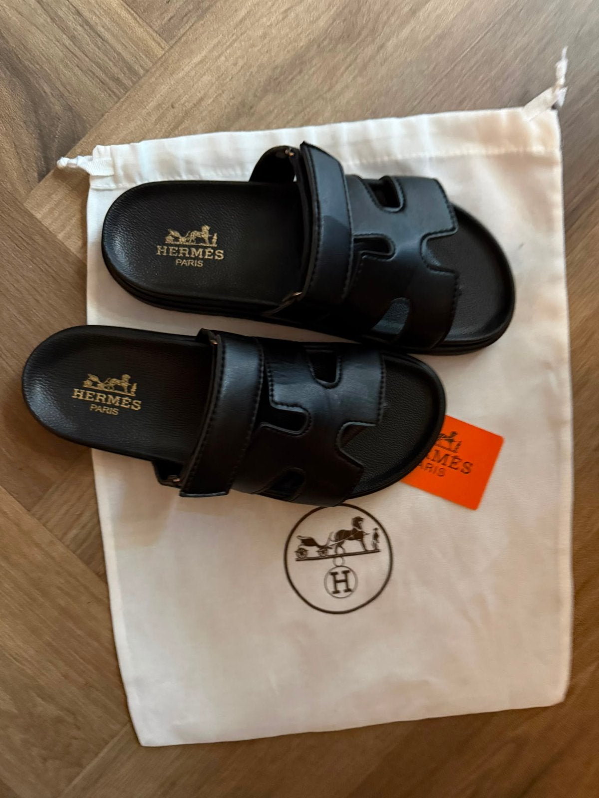 Hermes slippers, maat 39, nieuw, Slippers, Zwart, Nieuw, Ophalen of Verzenden