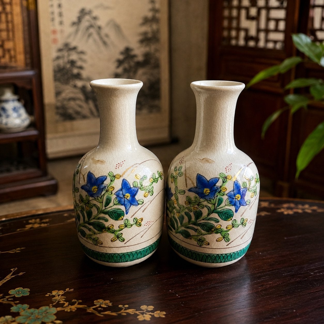 Exclusieve antieke japanse Satsuma vaasjes, Antiek en Kunst, Ophalen of Verzenden