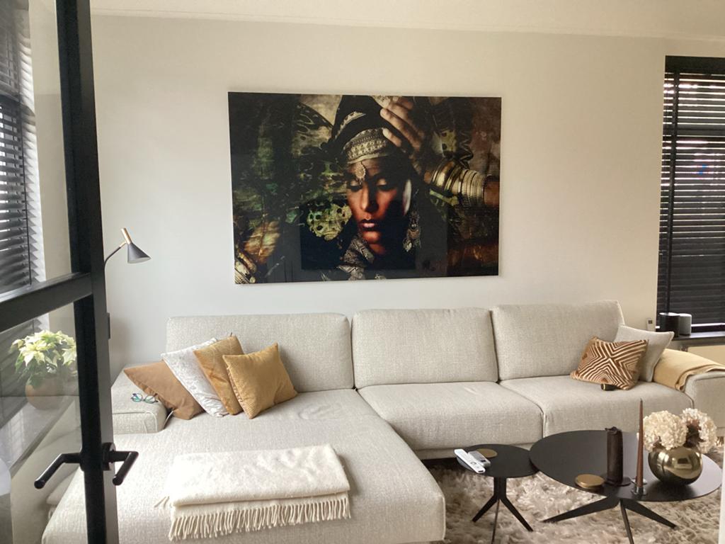 Cobra Art 'Looking Beautiful' op Plexiglas 180x120, Antiek en Kunst, Ophalen