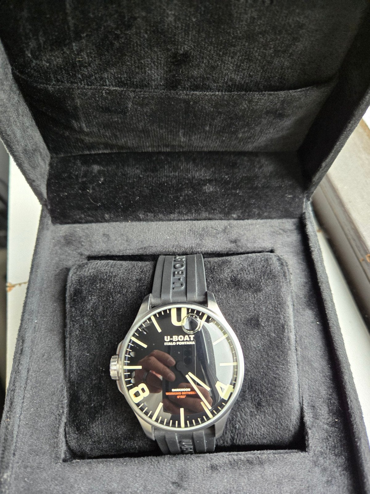 U-boat darkmoon capsoil 44mm zwart, Sieraden, Tassen en Uiterlijk, Horloges | Heren, Ophalen of Verzenden, Leer, Overige merken