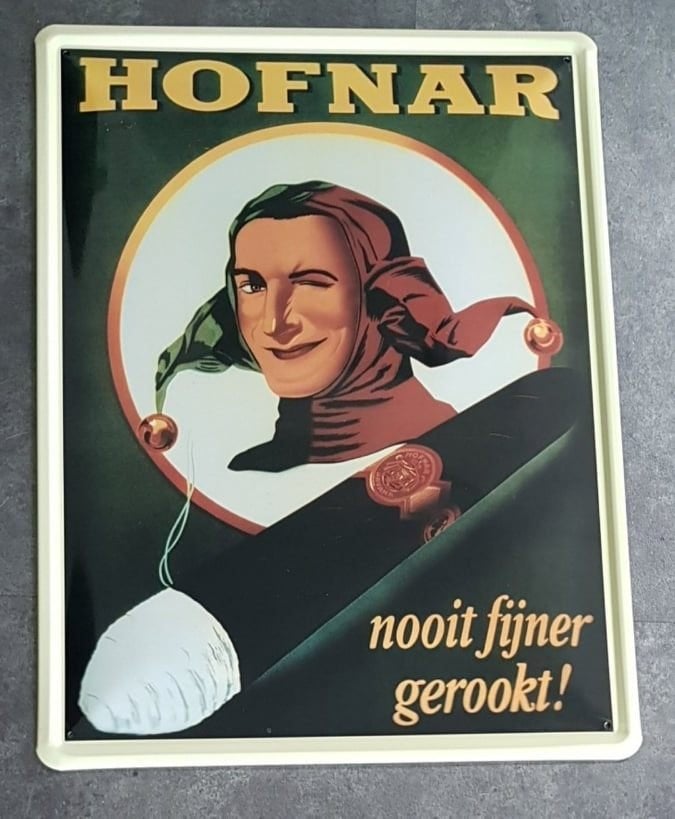 Hofnar Sigaren reclame decoratie metalen bord, Ophalen of Verzenden, Huis en Inrichting