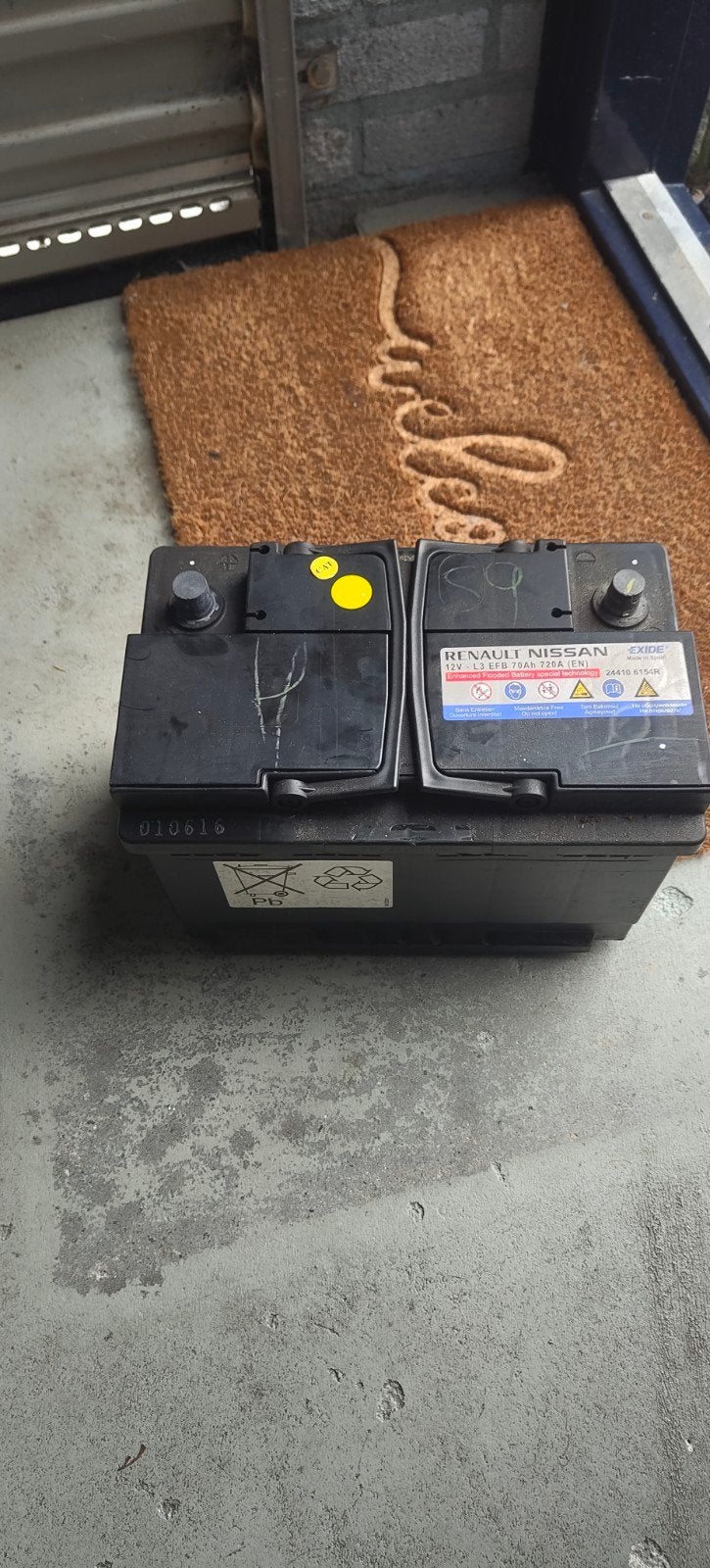 Originele Renault Nissan Exide L3 EFB Accu – 12V 70Ah 720A, Ophalen of Verzenden, Gebruikt