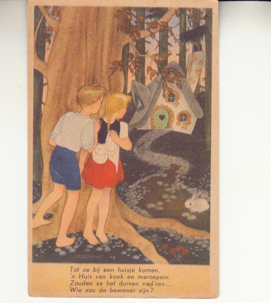 Willy Schermelé  - Hans en Grietje bij het koekhuisje =0011=, Ophalen of Verzenden, 1940 tot 1960, Ongelopen
