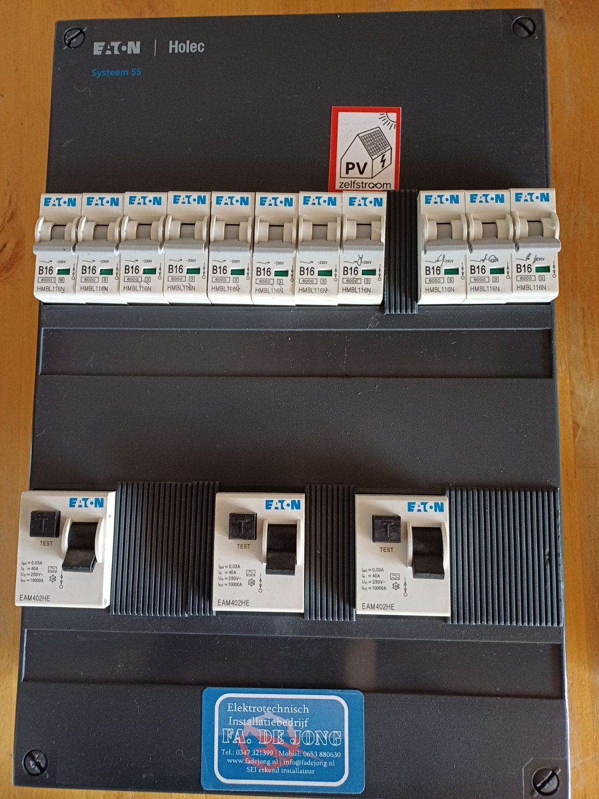 Eaton Holec Groepenkast Systeem 55 met aardlekschakelaars, Ophalen of Verzenden, Gebruikt, Eaton, Groepenkast