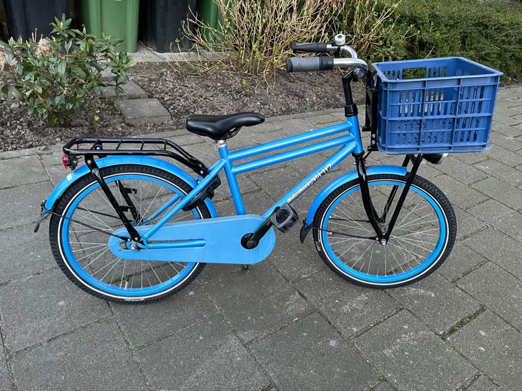 Loekie  kinderfiets, Ophalen, Zo goed als nieuw, Terugtraprem, 20 inch of meer