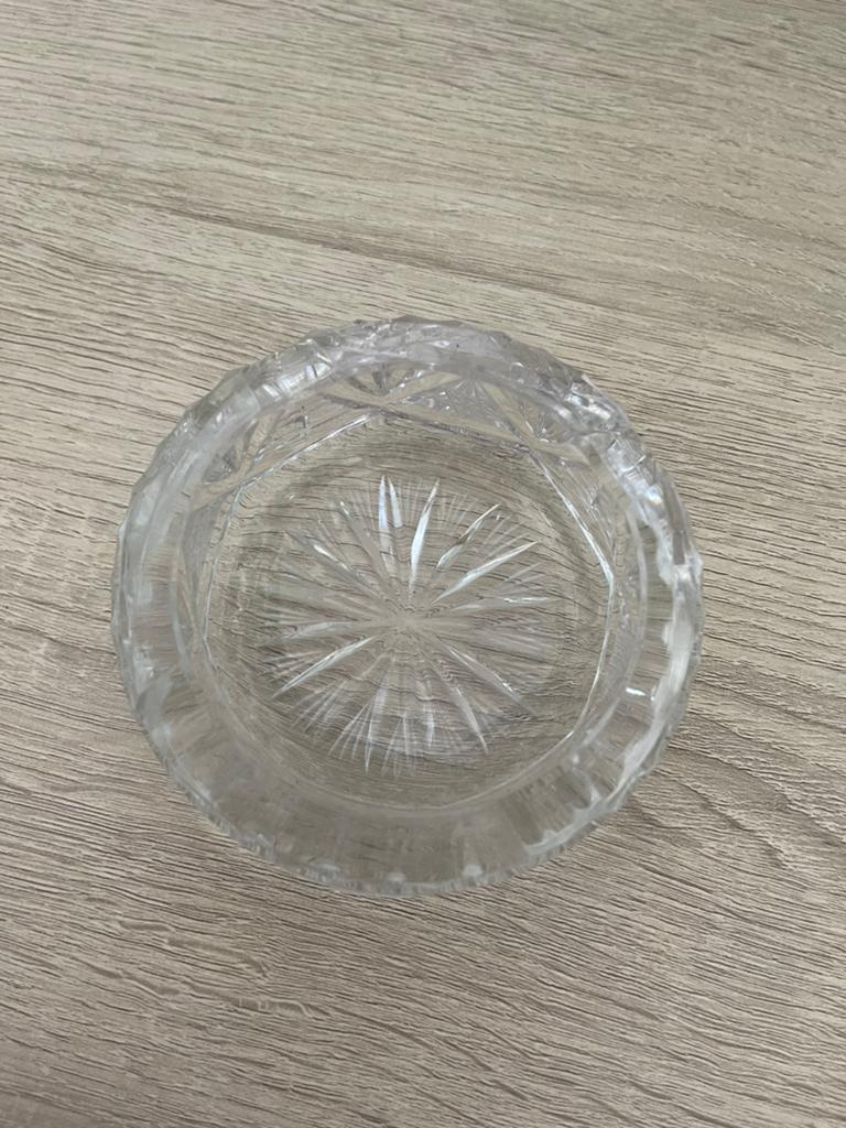Mooie zware kristallen asbak, Verzamelen, Ophalen of Verzenden, Gebruikt, Asbak