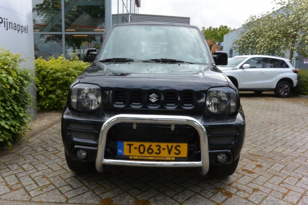 Suzuki JIMNY 1.3 Cabrio 4x4 Airco/Hardtop/Leder/Side-bars/Pu, Auto's, 86 pk, Met garantie (alle), 4 stoelen, Zwart