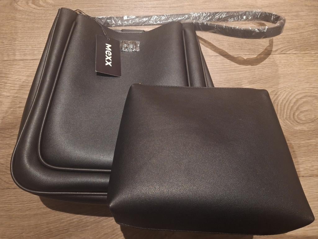 Nieuwe Mexx zwarte schoudertas met label, Ophalen of Verzenden, Nieuw, Zwart, Schoudertasje